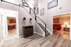Renovated home entryway and staircase